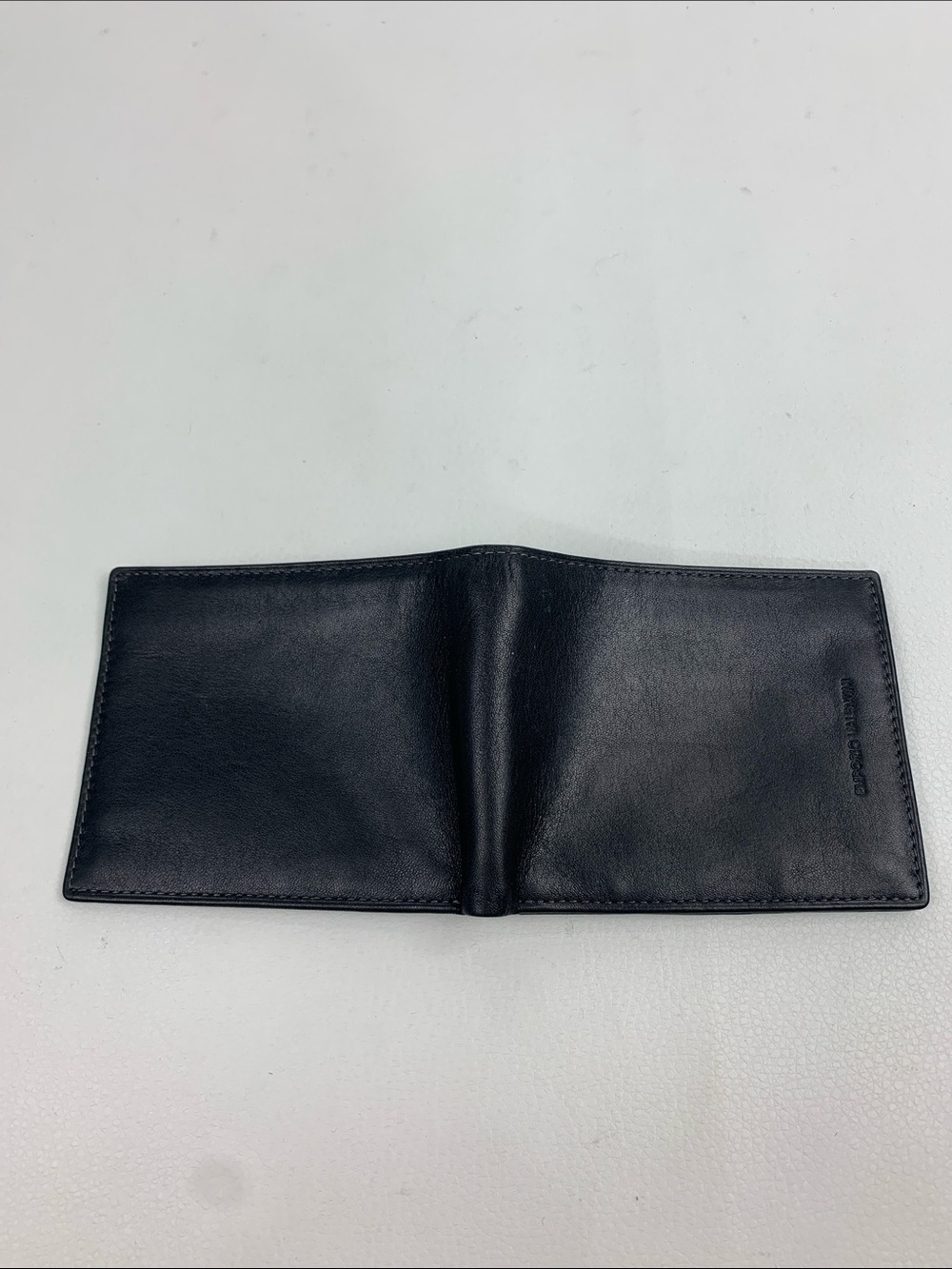 Vera Pelle Italy Black Leather Bi-Fold Men’s Wallet Genuine leather Green lining - Picture 7 of 12